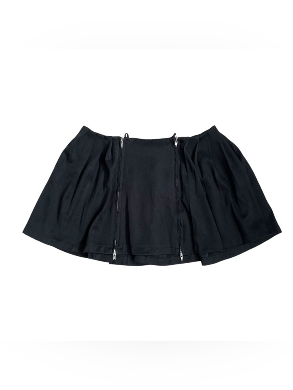 Gothic pleated zipper skirt